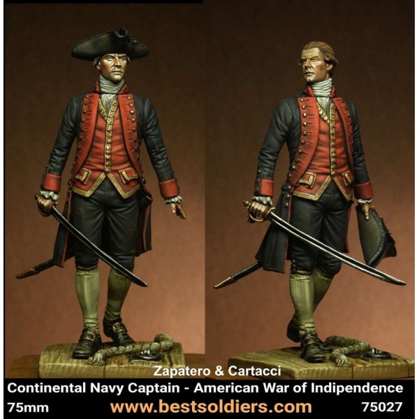 Continental Navy Captain. American War of Indipendence